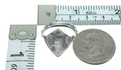 Turquoise Inlay Sterling Silver Ring Size 4-3/4 RX86341